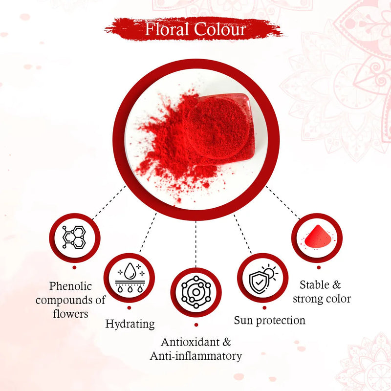 100% Natural Dust Sindoor Red with Herbs Extracts & Floral Pigments Kumkum, No side Effects & No Hair Fall