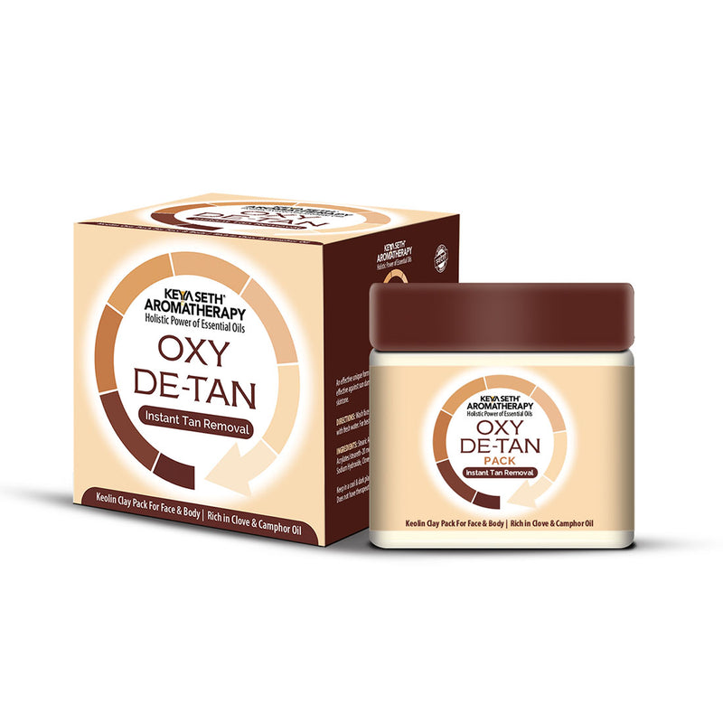 Oxy De Tan Removal for Glowing & Lighting oil Control, Anti Acne & Pimples Blemishes Pigmentation De Tan pack for Face & Body – No Ammonia & Blech, Skin Care, Keya Seth Aromatherapy