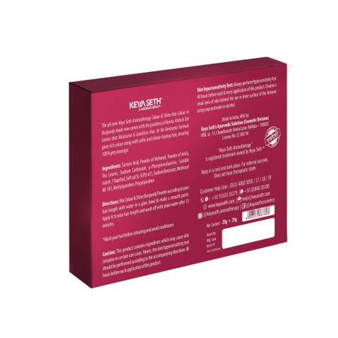 Colour & Shine Burgundy Pack  of 2, Hair Nourishment, Hair Styling Products, Keya Seth Aromatherapy