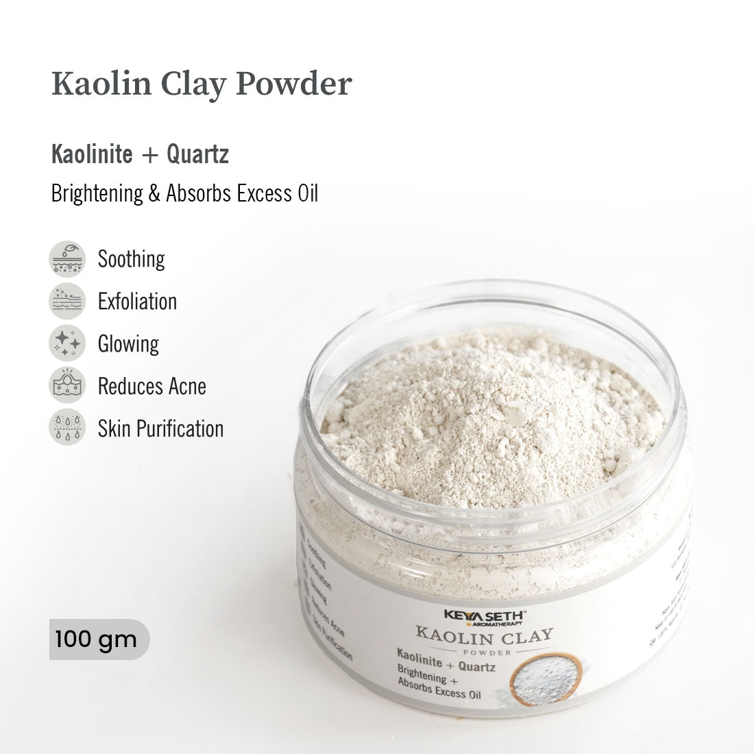 Tricolour Powder Face Pack Combo: Orange Peel, Kaolin & Moringa Powders for Skin Brightening, Oil Control, Detoxification For Fresh, Radiant-Looking Complexion - Keya Seth Aromatherapy