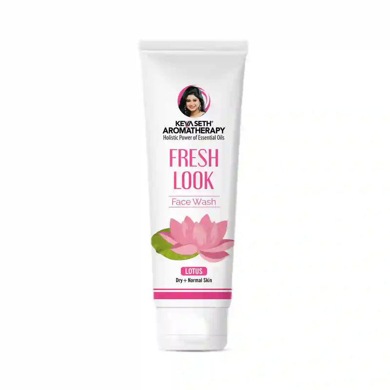 Fresh Look Lotus Face Wash, Mild, Hydrating, Moisturizing, Foaming, For Extremely Dry & Dehydrated Skin - Keya Seth Aromatherapy