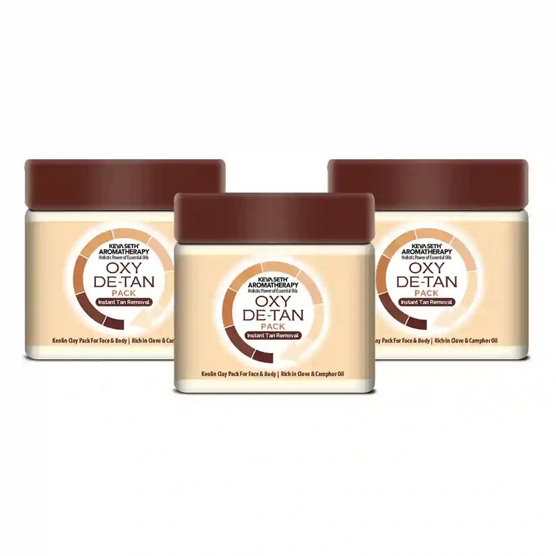 Oxy De Tan Removal for Glowing & Lighting oil Control, Anti Acne & Pimples Blemishes Pigmentation De Tan pack for Face & Body – No Ammonia & Blech - Keya Seth Aromatherapy
