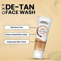 Oxy De Tan Clay Foaming Facewash Hydration & Moisturizing Infused with Clove & Camphor Oil, Removes Tan & Dead Skin Cells SLS & Paraben Free 100ml - Keya Seth Aromatherapy