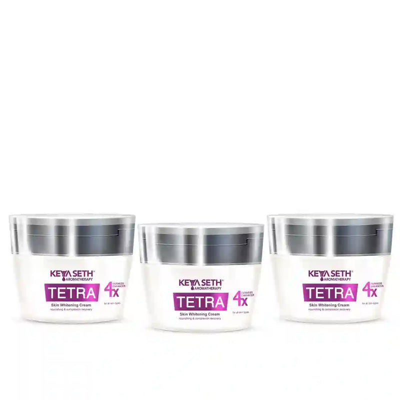 Tetra Skin Whitening Cream, Alpha Arbutin, Niacinamide, Vitamin C, Daisy Extract & Neroli for Radiant Glow & Luminous Complexion, Age Spots & Melasma - Keya Seth Aromatherapy