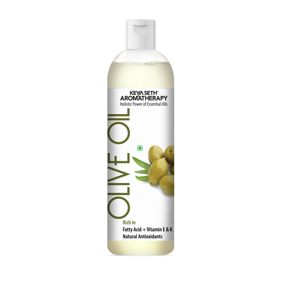 Cold Pressed Pure Olive Oil for Face, Body & Cooking Rich in Vitamin E & K - Keya Seth Aromatherapy
