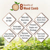 Free 3-in-1 Neem Wooden Comb Small Size - Keya Seth Aromatherapy
