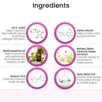 Tetra Skin Whitening Cream, Alpha Arbutin, Niacinamide, Vitamin C, Daisy Extract & Neroli for Radiant Glow & Luminous Complexion, Age Spots & Melasma - Keya Seth Aromatherapy