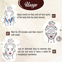 Oxy De Tan Clay Foaming Facewash & Face Pack Combo Infused with Clove & Camphor Oil, Removes Tan & Dead Skin Cells SLS & Paraben Free No Ammonia & Bleach - Keya Seth Aromatherapy