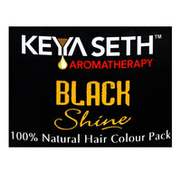 Black Shine Hair Pack Natural Hair Colour, Dye with Ayurvedic Herbs, Men & Women - Keya Seth Aromatherapy