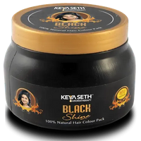 Black Shine Hair Pack Natural Hair Colour, Dye with Ayurvedic Herbs, Men & Women - Keya Seth Aromatherapy