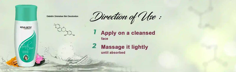 Fresh Dew Daily Face Moisturizer Quick Absorbing Non-Sticky, Flawless Skin Lotion for Dry Skin - Keya Seth Aromatherapy