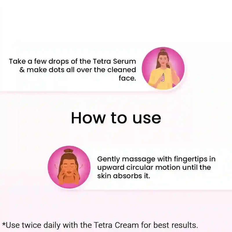 Tetra Skin Whitening Serum with RonaCare VTA, Niacinamide & Alpha Arbutin- Rejuvenates Skin Complexion, Quick Absorbing, Radiant Glow - Keya Seth Aromatherapy